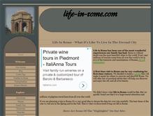 Tablet Screenshot of life-in-rome.com